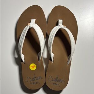 Reef Brown and White Flip Flops